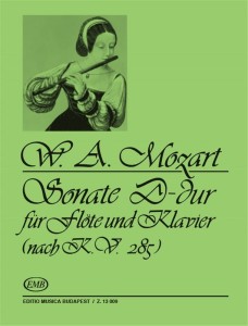 Wolfgang Amadeus Mozart: Sonate D-dur fur Flote und Klavier nach KV 285 - Sonata D-dur z kwartetu fletowego K 285 - nuty na flet poprzeczny i fortepian