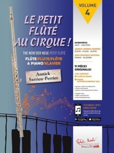 Annick Sarrien Perrier: Le Petit Flute volume 4 - Le Petit Flute au Cirque (+ audio online) - nuty na flet poprzeczny z fortepianem
