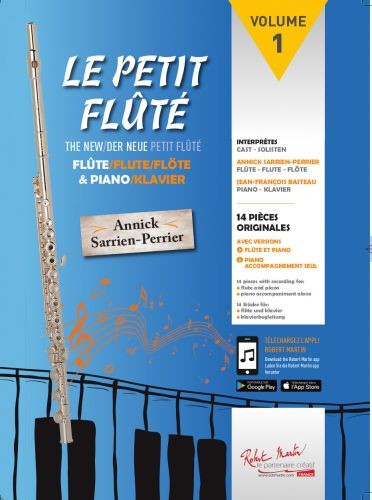 Annick Sarrien Perrier: Le Petit Flute volume 1 (+ audio online) - nuty na flet poprzeczny z fortepianem