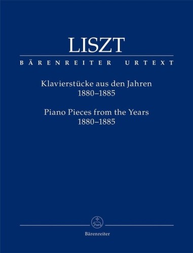 Franz Liszt: Klavierstucke aus den Jahren - Piano Pieces from the Years - utwory fortepianowe z lat 1880-1885 - nuty na fortepian