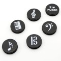 Magnesy muzyczne na lodówkę lub tablicę magnetyczną - zestaw czarno-białych 6 sztuk