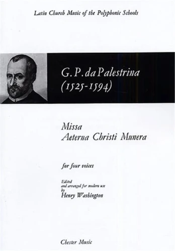 Giovanni Pierluigi da Palestrina: Missa Aeterna Christi Munera for four voices - nuty na chór mieszany SATB