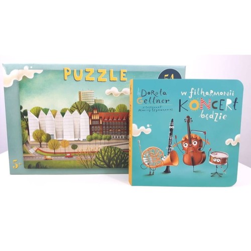 Puzzle i książka - W Filharmonii koncert będzie - Gellner