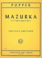David Popper: Mazurca op. 11 No. 3 - mazurek op. 11/3 - nuty na wiolonczelę i fortepian
