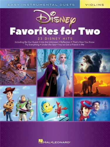 Disney Favorites for Two Violins - łatwe nuty na dwoje skrzypiec