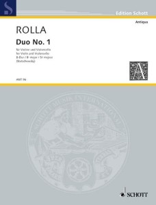 Alessandro Rolla: Duo Nr. 1 B-dur for Violin and Violoncello - nuty na skrzypce i wiolonczelę