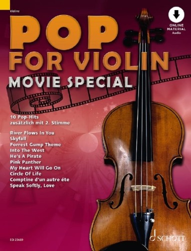 Pop For Violin - Movie Special (+ audio online) - przeboje muzyki filmowej na skrzypce solo lub 2 skrzypiec w duecie - łatwe opracowanie