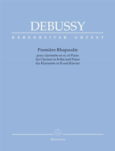 Claude Debussy: Premiere Rhapsodie pour clarinette sib et Piano - Pierwsza rapsodia - nuty na klarnet i fortepian