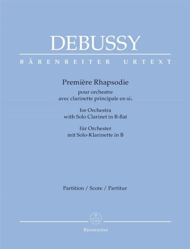 Claude Debussy: Premiere Rhapsodie pour orchestre avec clarinette principale - Pierwsza rapsodia na klarnet i orkiestrę - partytura