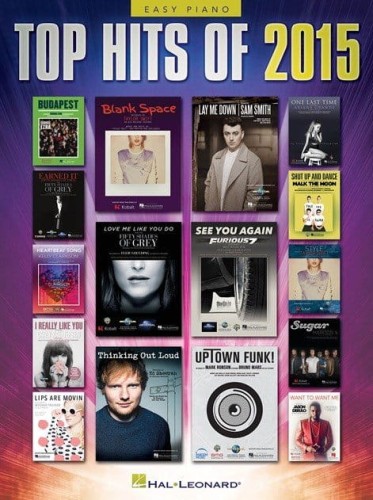 Top Hits Of 2015 - nuty w łatwym układzie na fortepian