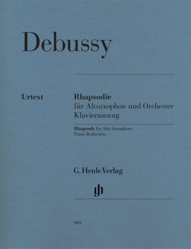 Claude Debussy: Rhapsodie fur Altsaxophon - Rhapsody for Alto Saxophone - Rapsodia na saksofon altowy i orkiestrę - nuty na saksofon altowy z fortepianem