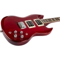 Flight Pioneer Solid Body Cherry Red - ukulele tenorowe elektryczne z pokrowcem