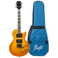 Flight Centurion Solid Body Vintage Burst - elektryczne ukulele tenorowe z pokrowcem