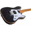 Flight Pathfinder Solid Body Transparent Black - ukulele tenorowe elektryczne z pokrowcem