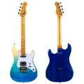 Flight Pathfinder Solid Body Transparent Blue - ukulele tenorowe elektryczne + pokrowiec