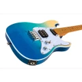 Flight Pathfinder Solid Body Transparent Blue - ukulele tenorowe elektryczne + pokrowiec