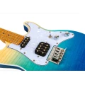 Flight Pathfinder Solid Body Transparent Blue - ukulele tenorowe elektryczne + pokrowiec
