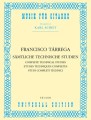 Francisco Tárrega: Complete Technical Studies - kompletne etiudy i ćwiczenia techniczne - nuty na gitarę klasyczną