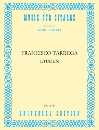 Francisco Tárrega: Etuden - etiudy - nuty na gitarę klasyczną