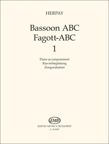 Agnes Herpay: Bassoon ABC 1 - Piano accompaniment - akompaniament fortepianowy do szkoły gry na fagocie