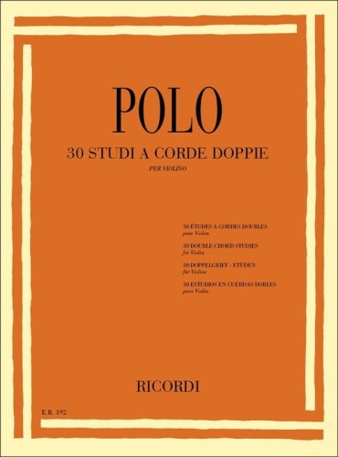 Enrico Polo: 30 studi a corde doppie per violino - 30 Etiud dwudźwiękowych - nuty na skrzypce