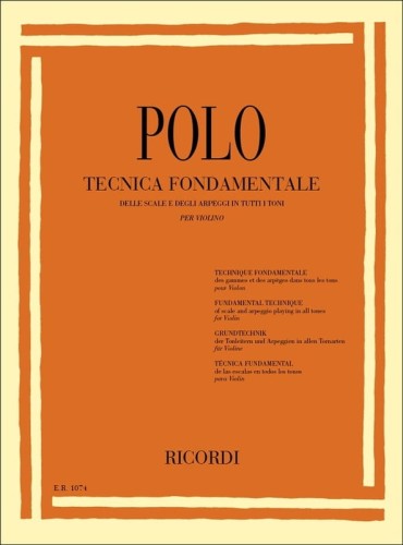 Enrico Polo: Tecnica fondamentale per violino - podstawowe techniki - nuty na skrzypce