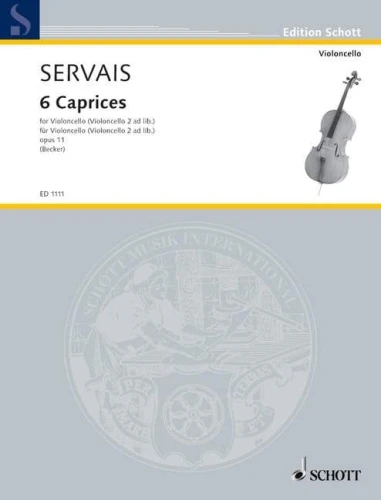 Adrien-Francois Servais: 6 Caprices for Violoncello - kaprysy na wiolonczelę lub dwie wiolonczele