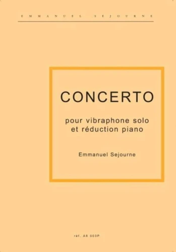 Emmanuel Sejourne: Concerto pour vibraphone solo et orchestre a cordes - nuty na wibrafon z fortepianem