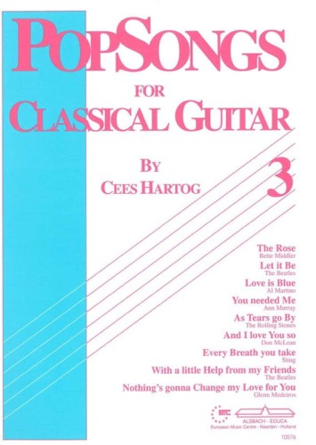 Cees Hartog: Popsongs for Classical Guitar 3 - nuty i śpiewnik na gitarę klasyczną