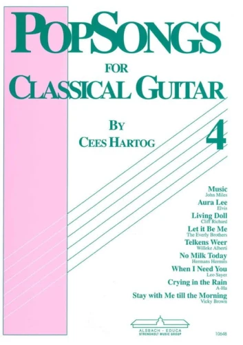 Cees Hartog: Popsongs for Classical Guitar 4 - nuty i śpiewnik na gitarę klasyczną