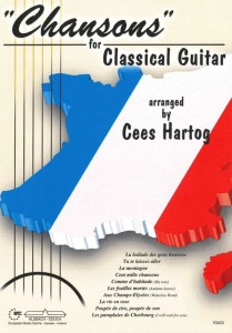 Chansons for Classical Guitar arranged by Cees Hartog - nuty i śpiewnik na gitarę klasyczną
