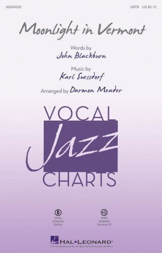 Vocal Jazz Charts: Moonlight in Vermont - Darmon Meader - nuty na chór SATB