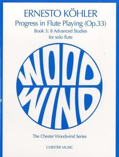 Ernesto Kohler: Progress in Flute Playing op. 33 Book 3 - 8 Advanced Studies for solo flute - 8 etiud zaawansowanych - nuty na flet poprzeczny