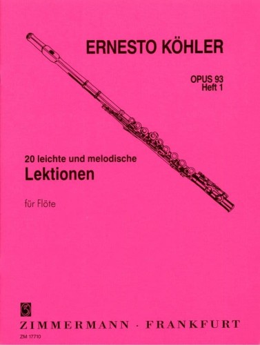 20 leichte und melodische Lektionen für Flote op. 93 Heft 1 - łatwe etiudy melodyczne - nuty na flet poprzeczny