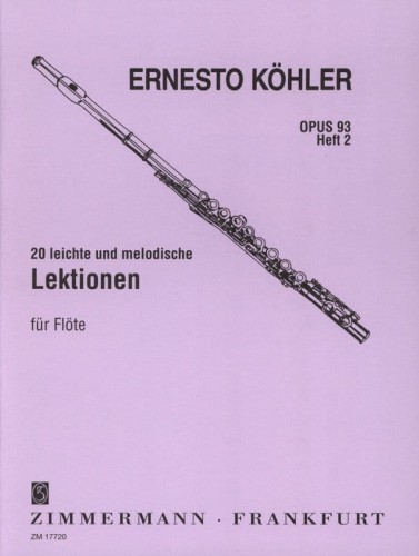 20 leichte und melodische Lektionen für Flote op. 93 Heft 2 - łatwe etiudy melodyczne - nuty na flet poprzeczny