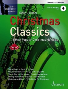 Schott Saxophone Lounge: Christmas Classics for Tenor Saxophone - Dirko Juchem (+ audio online) - kolędy i piosenki świąteczne na saksofon tenorowy z fortepianem