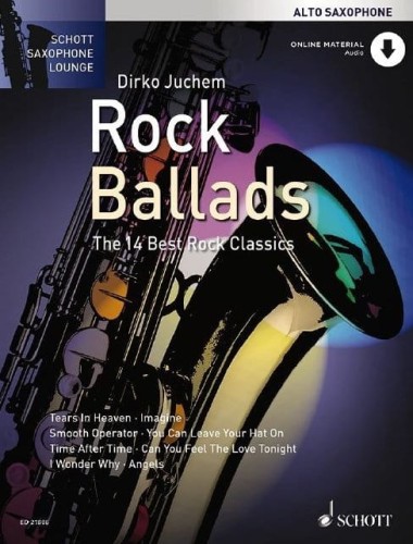 Schott Saxophone Lounge: Rock Ballads for Alto Saxophone - Dirko Juchem (+ audio online) - nuty na saksofon altowy z fortepianem