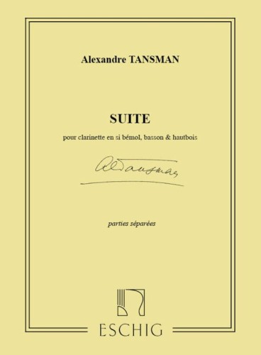 Aleksander Tansman: Suite pour trio d'anches (Set of Parts) - Suita na obój, klarnet i fagot - nuty na trio stroikowe - głosy instrumentalne