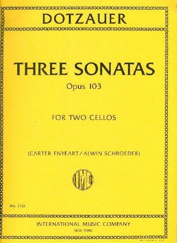 Justus Johann Dotzauer: Three Sonatas op. 103 for Two Cellos - nuty na duet wiolonczelowy