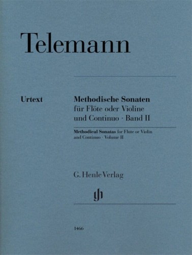 Georg Philipp Telemann: Metodische Sonaten fur Flote oder Violine und Basso Continuo Band II - sonaty metodyczne 7-12 - nuty na flet poprzeczny lub skrzypce i fortepian lub klawesyn