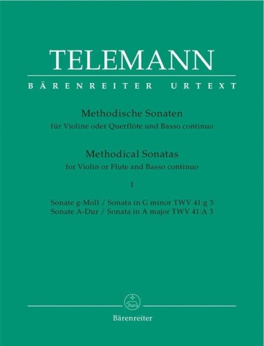 Georg Philipp Telemann: Methodical Sonatas for Violin or Flute and Basso continuo Volume 1 - 12 sonat metodycznych (1-2) - nuty na skrzypce lub flet poprzeczny i fortepian lub klawesyn