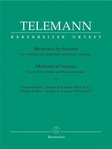 Georg Philipp Telemann: Methodical Sonatas for Violin or Flute and Basso continuo Volume 2 - 12 sonat metodycznych (3-4) - nuty na skrzypce lub flet poprzeczny i fortepian lub klawesyn