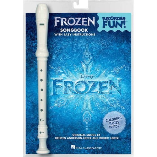 Frozen: Recorder Fun! - zestaw: flet prosty oraz nuty na flet do 8 piosenek z filmu Kraina Lodu - Kristen Anderson-Lopez, Robert Lopez