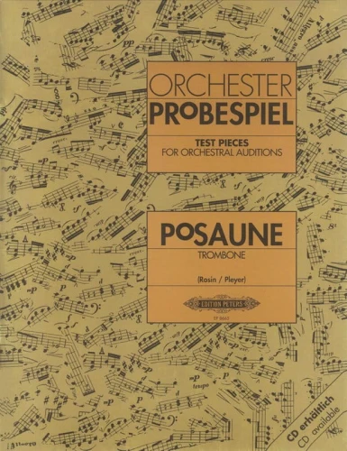 Orchester Probespiel Posaune - Test Pieces for Orchestral Auditions Trombone ( + płyta CD) - utwory na przesłuchania do orkiestry (orkiestrówki) - nuty na puzon