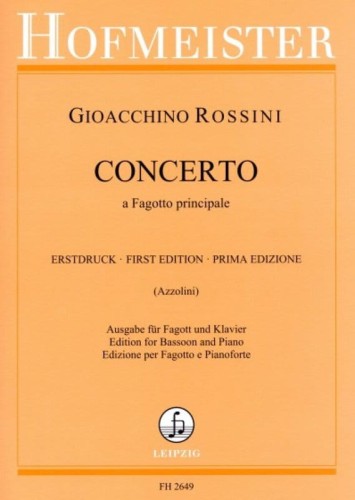 Gioachino Rossini: Concerto a Fagotto principale - nuty na fagot z fortepianem