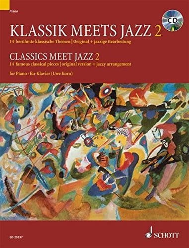 Classics meet Jazz for Piano 2 - 14 famous classical pieces - Uwe Korn (+ płyta CD) - tematy oryginalne oraz jazzowe aranżacje - nuty fortepian