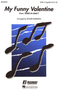 My Funny Valentine from Babes in Arms for SATB a cappella - Roger Emerson - nuty na chór mieszany