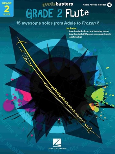 Gradebusters: Grade 2 Flute - 15 awesome solos from Adele to Frozen 2 (+ audio online) - nuty na flet poprzeczny z fortepianem