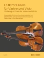 15 Barock-Duos fur Violine and Viola - 15 duetów barokowych - nuty na skrzypce i altówkę