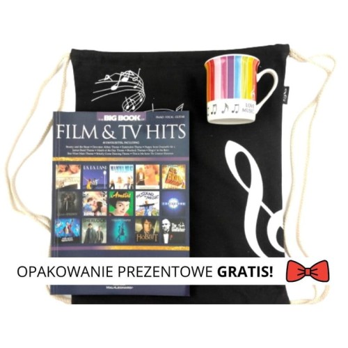 Prezent dla miłośnika muzyki filmowej nuty, muzyczny kubek i plecak z klucz wiolinowy